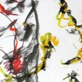 ohne titel, 2024, mischtechnik auf papier, 83,8x59,4 cm, copyright vg bildkunst + axel hptner